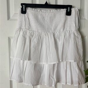 Francesca's Collections Crisp White A-Line Skirt - Originally Retailed at 48.00